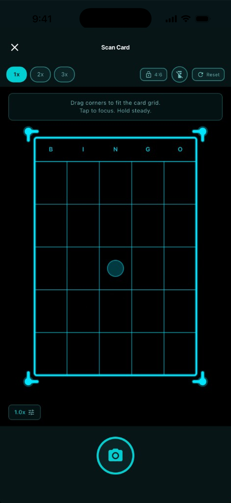 Bingo numbers scanner